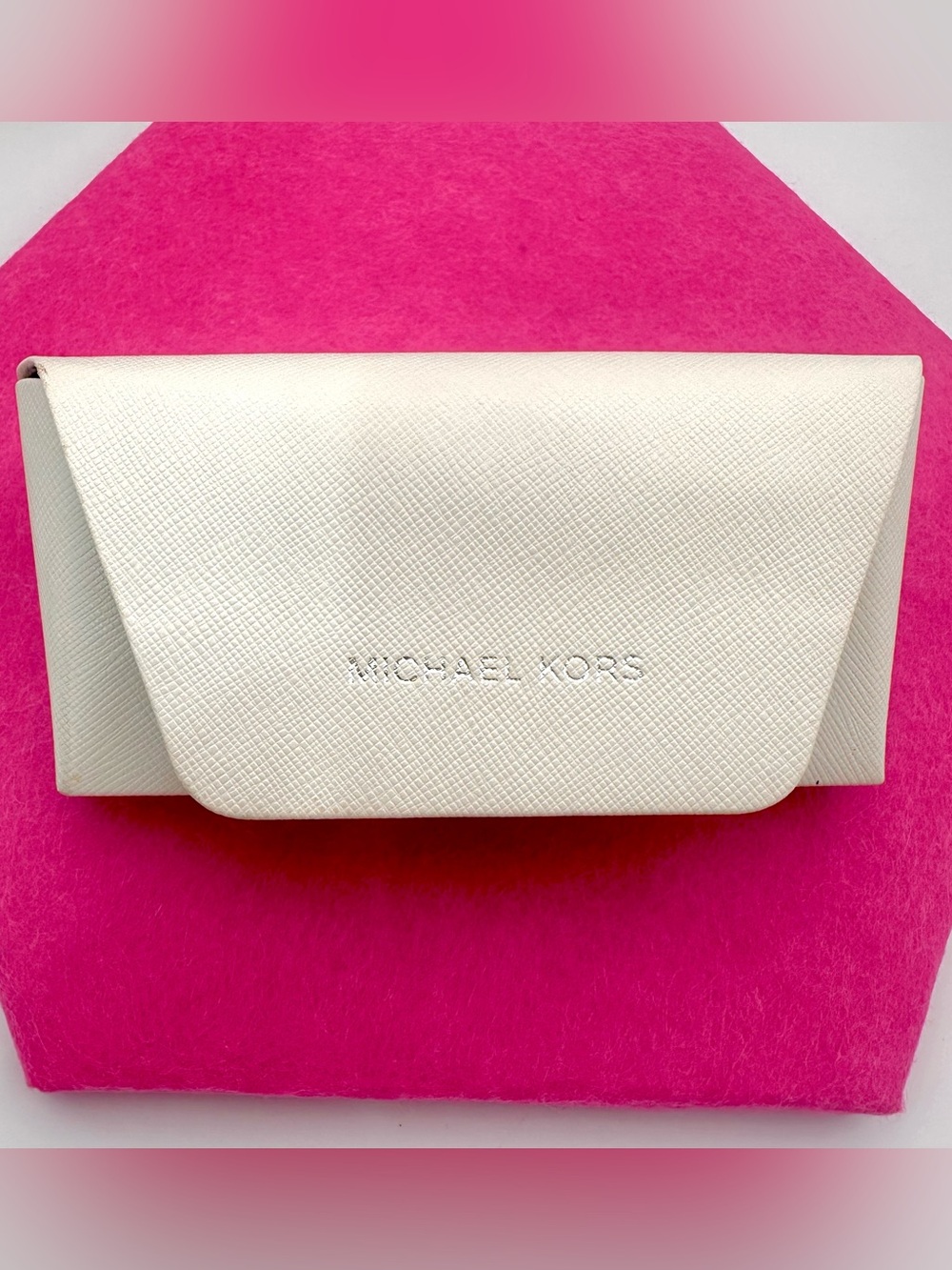 Michael Kors White Eyeglass Case